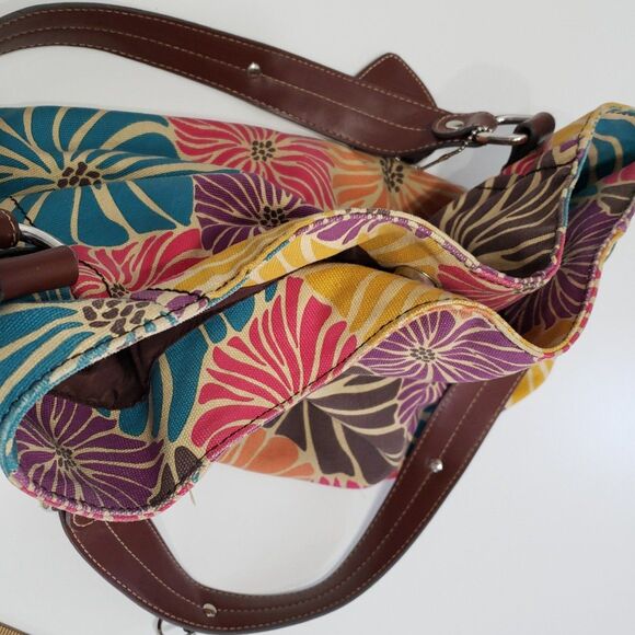 Relic Large Multi-Color Canvas Satchel Shoulder Hand Bag / Purse - Picture 2 of 10